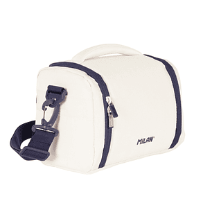 Milan 430 Since 1918 Bolsa Isotermica Porta Alimentos de 5L - Gran Capacidad - Apertura Total - 24.5x20x16cm - Color Beige