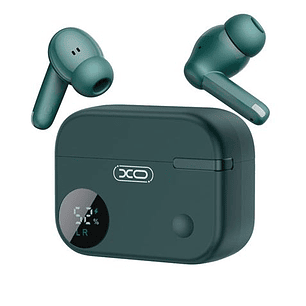 XO G34 Auriculares Bluetooth 5.4 - TWS - Cancelacion de Ruido ENC+ANC - Caja con Display LCD - Color Verde