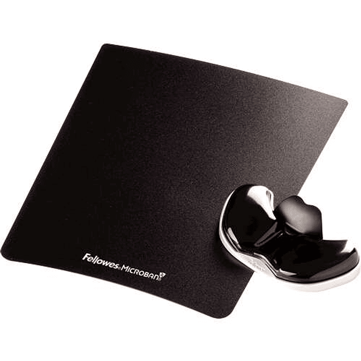 Fellowes Canal-V Reposamuñecas Deslizante de Gel - Minimiza la Presion sobre la Muñeca - Color Negro 1