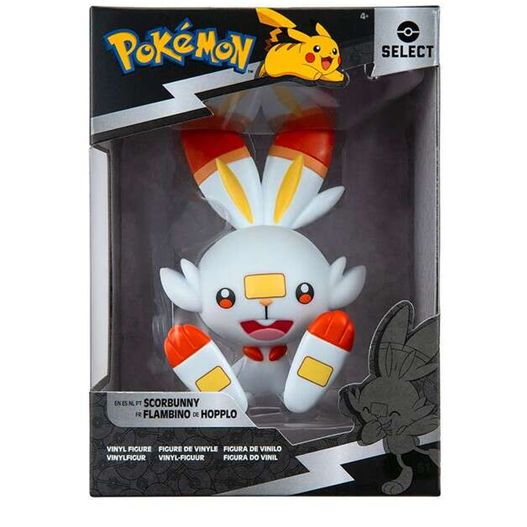 Jazwares Pokemon Scorbunny - Figura de Coleccion - Altura 10cm aprox. - Fabricada en Vinilo 1