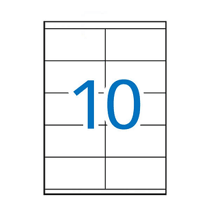 Apli Pack de 100 Etiquetas Blancas 105 x 57mm - Cantos Rectos - Adhesivo Permanente