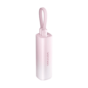 Vention PowerBank 5000mAh - USB-C, Lightning - Carga Rapida 20W - Color Rosa