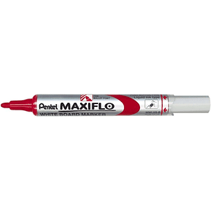 Pentel Maxiflo Rotulador para Pizarra Blanca - Regulacion del Flujo de Tinta - Punta de Bala - Ancho de Linea 2mm - 50% de Materiales Reciclados - Col