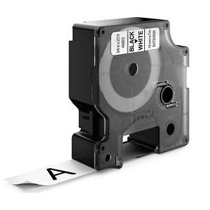 Dymo D1 45803 Cinta de Etiquetas Original para Rotuladora - Texto Negro sobre Fondo Blanco - Ancho 19mm x Largo 7m