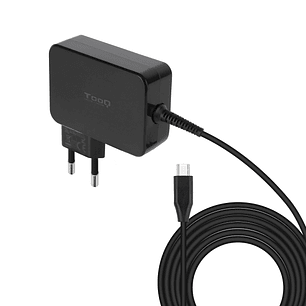 Tooq Cargador de Portatil GaN USB-C/PD 100W - Cable de 1.80m - Color Negro