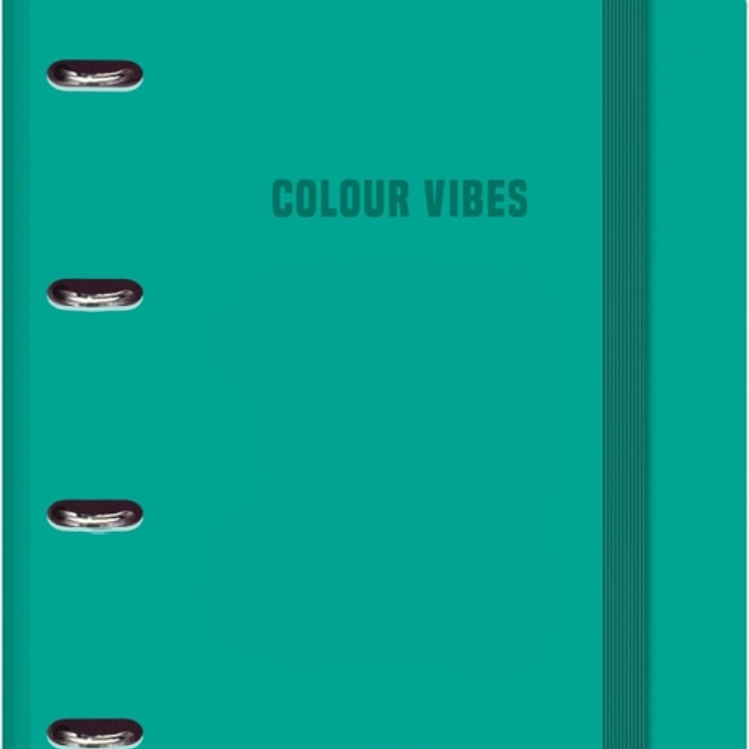 Dohe Colour Vibes Polyfoam Carpeta de 4 Anillas Mixtas de 35mm A4 Recambio 100 Hojas Cuadricula 5mm - Cubierta de Polyfoam 2mm - Cierre con Goma - Inc 1