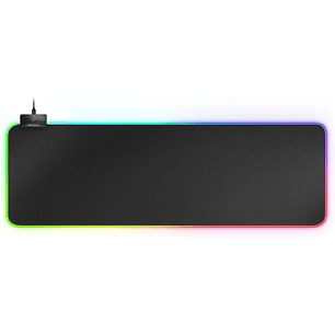 Mars Gaming MMPRGB2 Alfombrilla RGB XXL con HUB USB2.0 - Deslizamiento Nanotextil - Iluminacion RGB Control - Diseño XXL - 2 Puertos USB - Resistente 