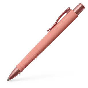 Faber-Castell Poly Ball Urban Limited Edition Boligrafo Retractil XB - Forma Triangular Ergonomica - Suave al Tacto - Color Coral
