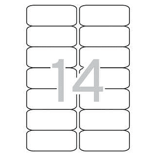 Apli Etiquetas Translucidas Resistentes Intemperie 99.1 x 38.1mm 20 Hojas