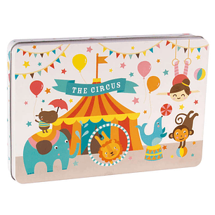 Apli Kids Puzzle Tematica Circo - 24 Piezas de 8x8cm - Diseño Exclusivo de Lily Lane - Facil Manejo para Niños - Carton de 2mm con Acabado Brillante -