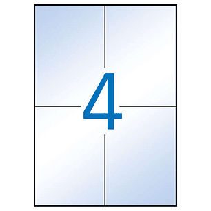 Apli Etiquetas Translucidas Resistentes Intemperie 105.0 x 148.0mm 20 Hojas