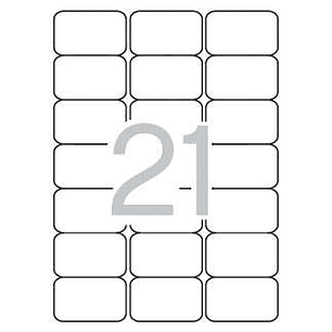 Apli Etiquetas Translucidas Resistentes Intemperie 63.5 x 38.1mm 20 Hojas