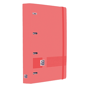 Oxford Europeanbinder Live & Go A4+ Carpeta Tamaño A4+ con Recambio de 100 Hojas Cuadricula 5x5mm - Tapa de Plastico Polyfoam - Cierre con Goma - Colo