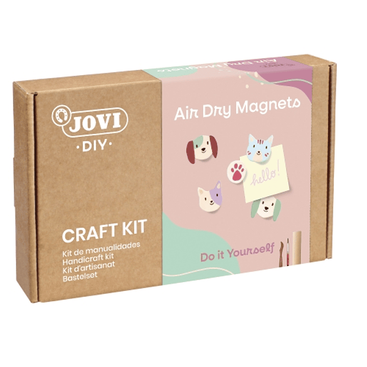Jovi Diy Kit de Manualidades para Hacer Imanes con Pasta Endurecible Air Dry - Instrucciones Paso a Paso - Enlace a Video Tutorial - Incluye Herramien 1