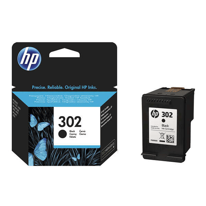 HP 302 Negro Cartucho de Tinta Original - F6U66AE 1