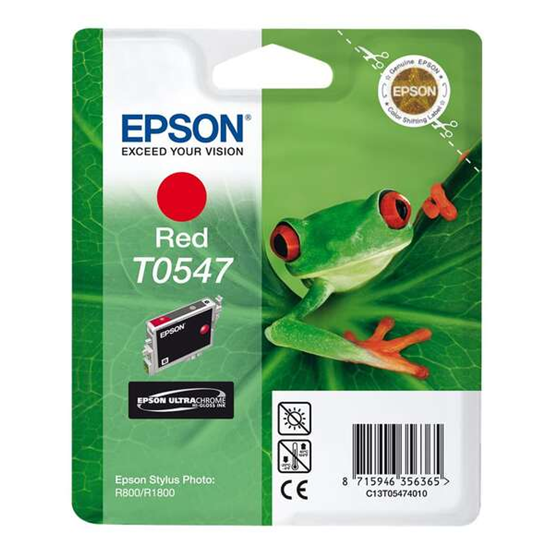 Epson T0547 Rojo Cartucho de Tinta Original - C13T05474010 1