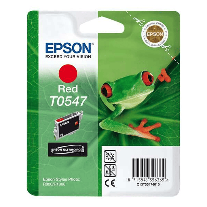Epson T0547 Rojo Cartucho de Tinta Original - C13T05474010 1