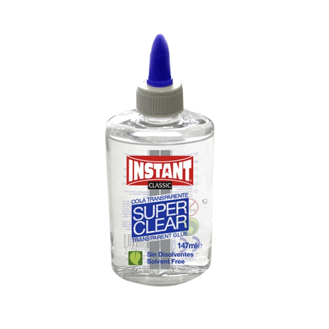 Instant Classic Super Clear Cola Transparente 147ml - Apto para Uso Infantil y/o Domestico - Sin Disolventes - Transparente 1