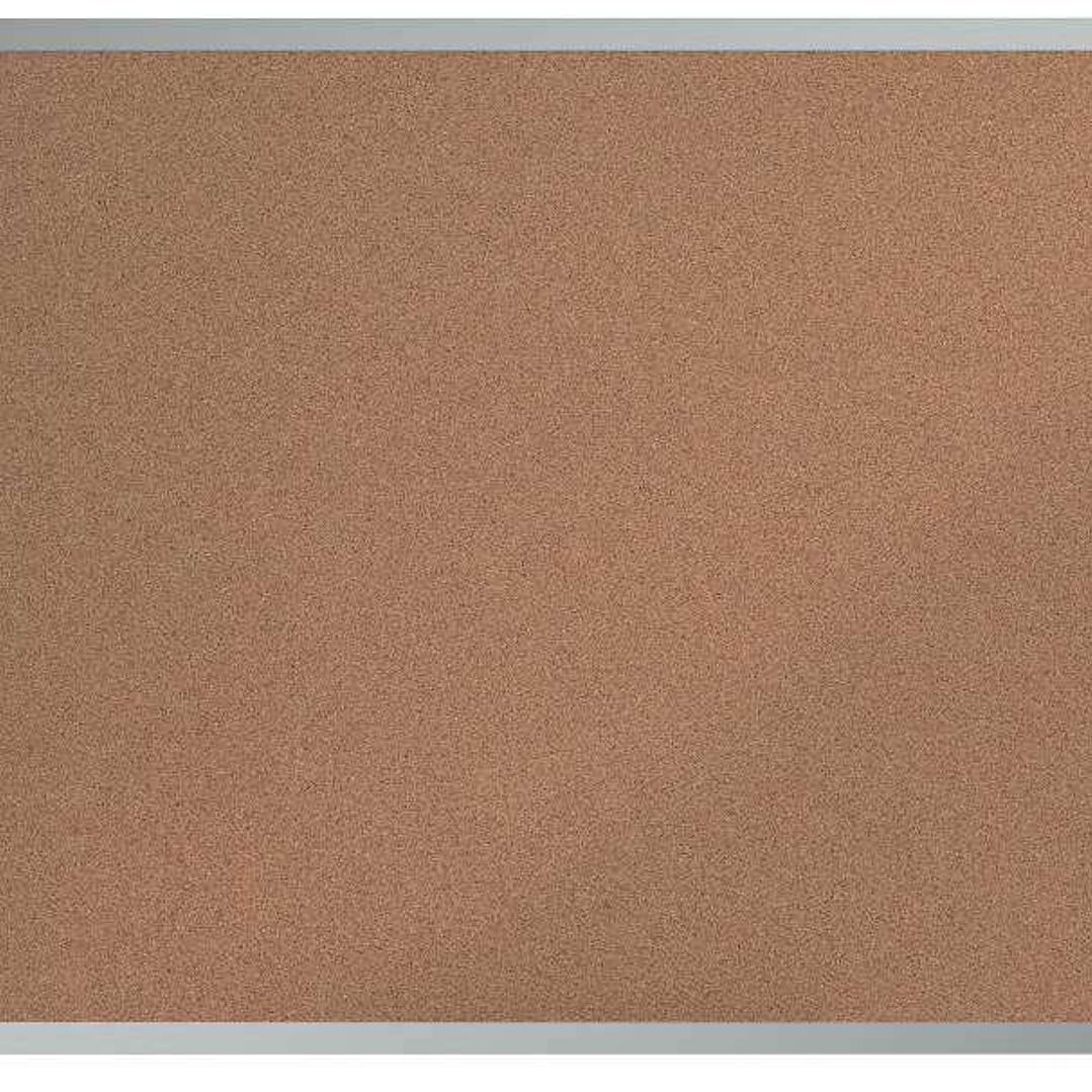Nobo Essence Tablero de Anuncios de Corcho 600x450mm - Montaje en Esquinas - Superficie de Corcho - Marco de Aluminio Anodizado - Color Natural 1