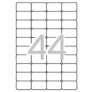 Apli Etiquetas Translucidas Resistentes Intemperie 48.5 x 25.4mm 20 Hojas