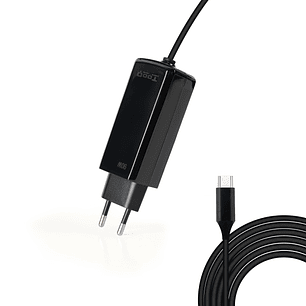 Tooq Cargador de Portatil GaN USB-C/PD 90W - Cable de 1.80m - Color Negro