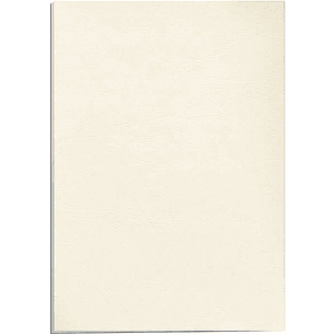 Fellowes Pack de 100 Portadas de Carton Simil Piel Delta Cuero A4 - 250 gr - Color Marfil