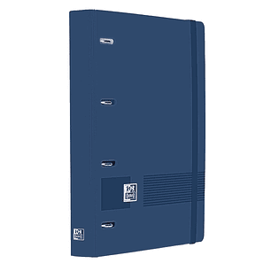 Oxford Europeanbinder Live & Go A4+ Carpeta Tamaño A4+ con Recambio de 100 Hojas Cuadricula 5x5mm - Tapa de Plastico Polyfoam - Cierre con Goma - Colo