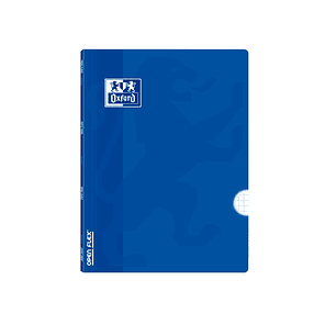 Oxford School Classic Openflex A5+ Libreta Grapada - Tapa de Plastico Resistente - 48 Hojas con Margen - Cuadricula 4x4 - Color Azul