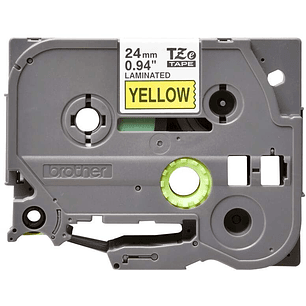 Brother TZe651 Cinta Laminada Original de Etiquetas - Texto negro sobre fondo amarillo - Ancho 24mm x 8 metros