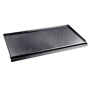 Muvip Plancha De Asar para Cocina Portatil - Zona Recoge Grasa - Bordes Antisalpicaduras - Revestimiento Antiadherente - Ideal para Cocinas Portatiles