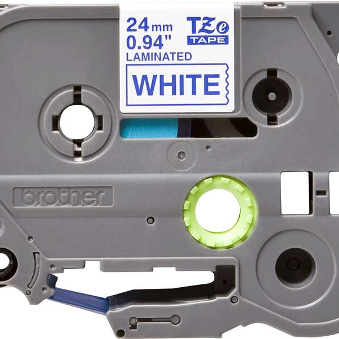 Brother TZe253 Cinta Laminada Original de Etiquetas - Texto azul sobre fondo blanco - Ancho 24mm x 8 metros 1