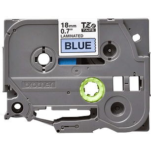 Brother TZe541 Cinta Laminada Original de Etiquetas - Texto negro sobre fondo azul - Ancho 18mm x 8 metros