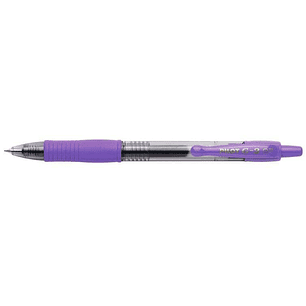 Pilot Boligrafo de Gel G2 Rollerball Retractil - Recargable - Punta de Bola Redonda 0.7mm - Trazo 0.32mm - Grip Ergonomico - Color Violeta