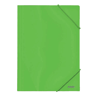 Dohe Carpeta de Gomas con Tres Solapas - 600 Micras - Fabricada en Polipropileno Opaco Cristal - Cierre de Gomas Redondas