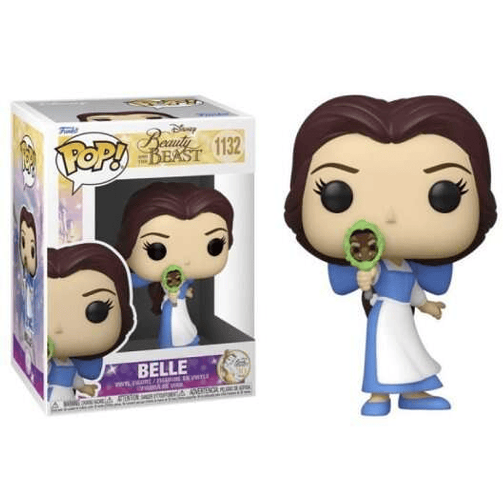 Funko Pop Disney La Bella y la Bestia Bella con Espejo - Figura de Vinilo - Altura 9.5cm aprox. 1
