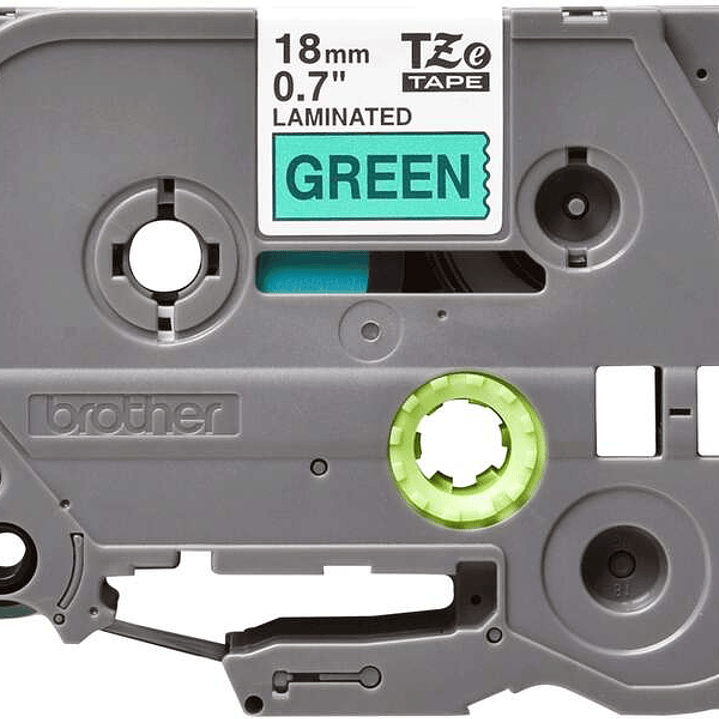 Brother TZe741 Cinta Laminada Original de Etiquetas - Texto negro sobre fondo verde - Ancho 18mm x 8 metros 1