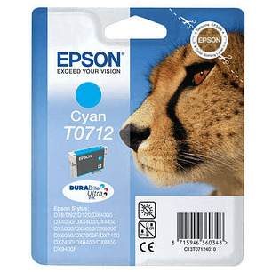 Epson T0712 Cyan Cartucho de Tinta Original - C13T07124012
