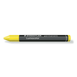 Staedtler Lumocolor Permanent Omnigraph 236 Cera Permanente Hexagonal - Resistente al Agua - Diametro 12mm Aprox - Color Amarillo