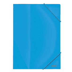 Dohe Carpeta de Gomas con Tres Solapas - 600 Micras - Fabricada en Polipropileno Opaco Cristal - Cierre de Gomas Redondas