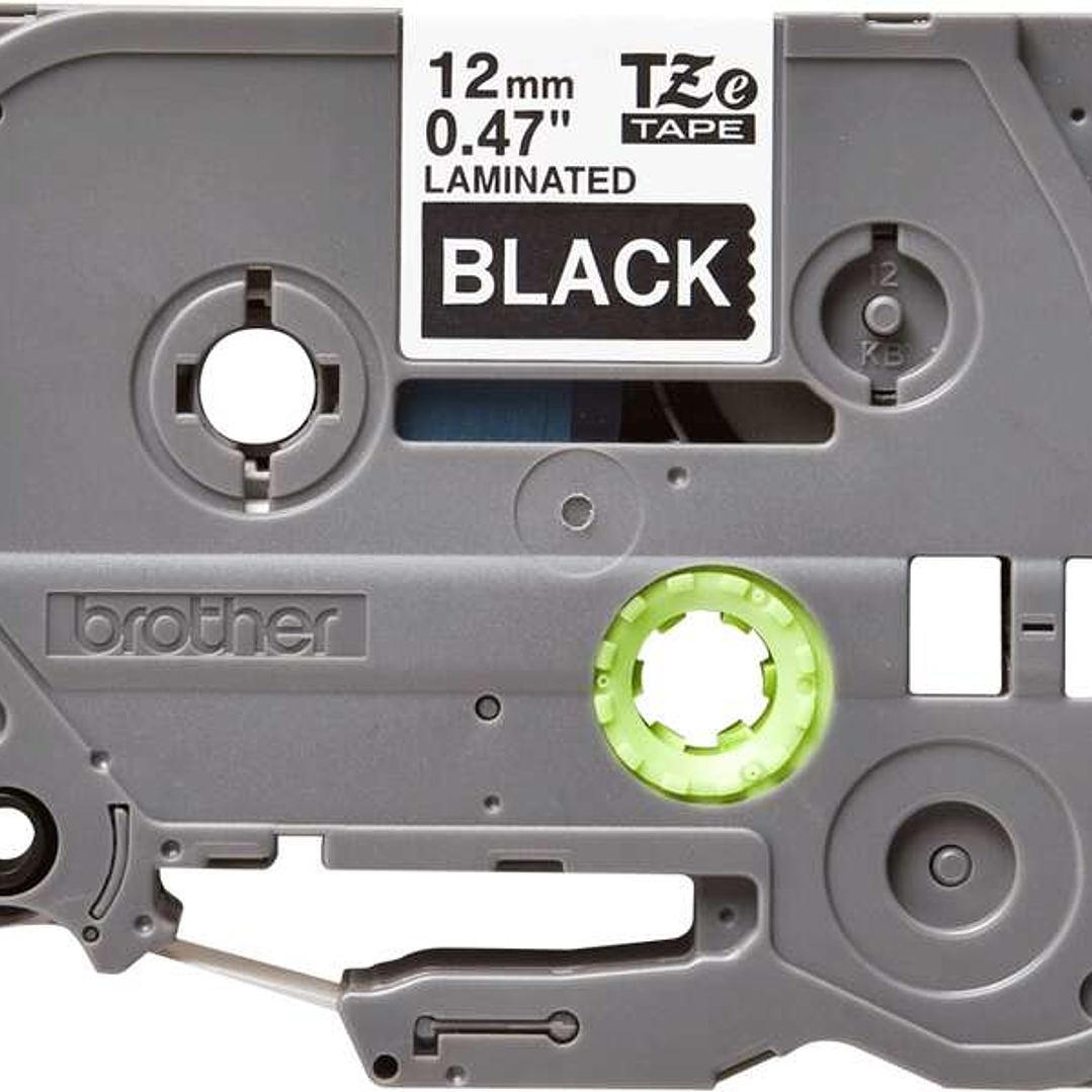 Brother TZe335 Cinta Laminada Original de Etiquetas - Texto blanco sobre fondo negro - Ancho 12mm x 8 metros 1