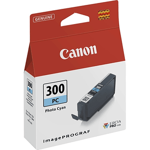 Canon PFI300 Cyan Photo Cartucho de Tinta Original - 4197C001/PFI300PC