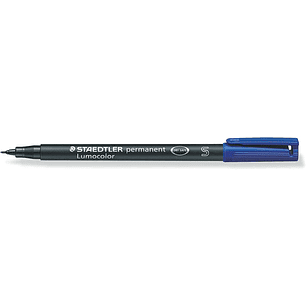 Staedtler Lumocolor Permanent 313 Rotulador Permanente de Punta Fina - Trazo 0.4mm Aprox - Secado Rapido - Color Azul