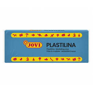 Jovi Caja de 15 Pastillas de Plastilina 150gr - Muy Moldeable - No Se Seca - Libre de Alergenos - Ideal para Figuras en Volumen - Color Azul