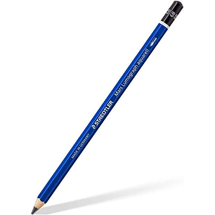 Staedtler Mars Lumograph Aquarell 100A Lapiz de Grafito - Mina 6B - Resistencia a la Rotura - Madera de Bosques Sostenibles