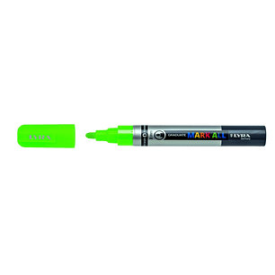 Lyra Mark All Rotulador Permanente - Multisuperficie - Punta Redonda - 2mm - Color Verde Neon