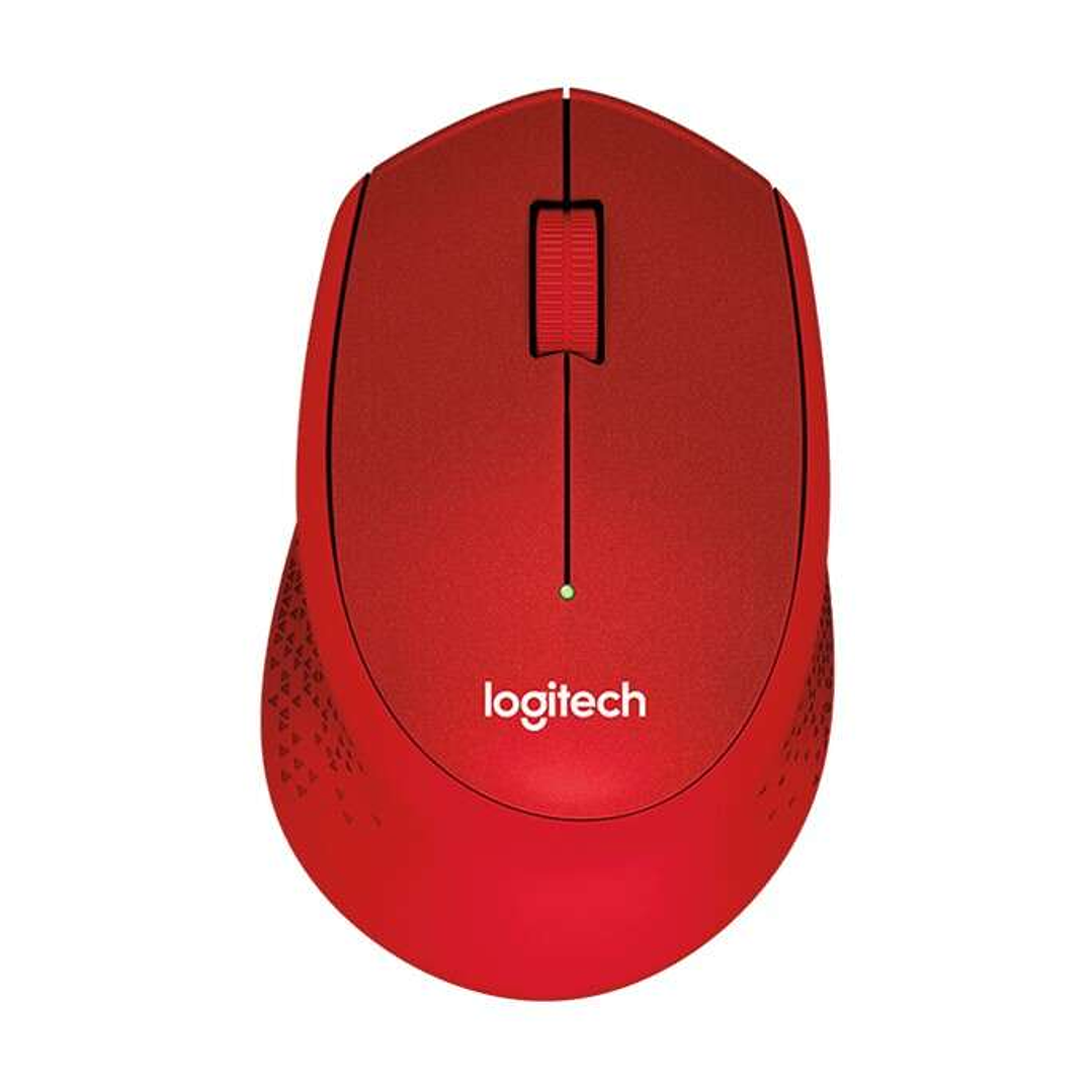 Logitech M330 Silent Plus Raton Inalambrico 1000dpi - Silencioso - 3 Botones - Uso Diestro - Color Rojo 1
