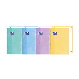 Oxford School Touch Europeanbook 1 Cuaderno A5+ 80 Hojas Microperforadas Rayado Dots - Tapa Extradura - Colores Pastel Surtidos