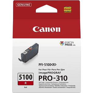 Canon PFI5100 Rojo Cartucho de Tinta Original - PFI5100R/6958C001