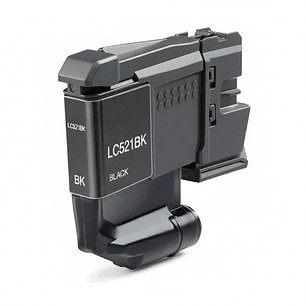 Brother LC521 Negro Cartucho de Tinta Pigmentada Generico - Reemplaza LC521BK