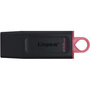 Kingston DataTraveler Exodia Memoria USB 256GB - USB 3.2 Gen 1 - Con Tapa - Enganche para Llavero - Color Negro (Pendrive)